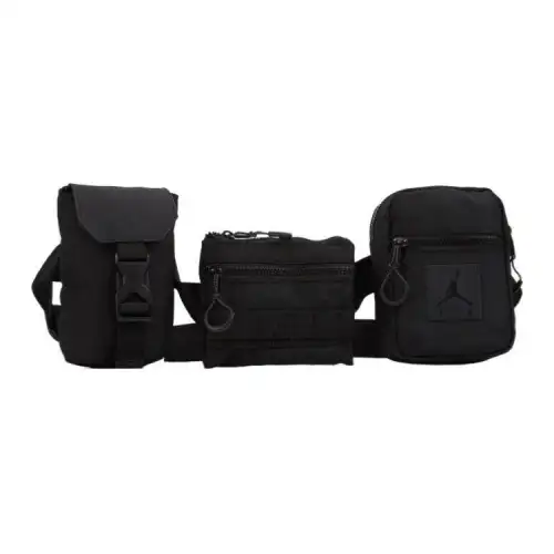 Jordan Nylon One Shoulder Crossbody Fanny Pack Regular Unisex Jet Black