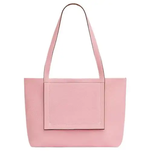 HERMES Cabasellier Taurillon Clemence Calfskin Shoulder Bag Regular Women's 3Q Rose Sakura Cherry Blossom Pink