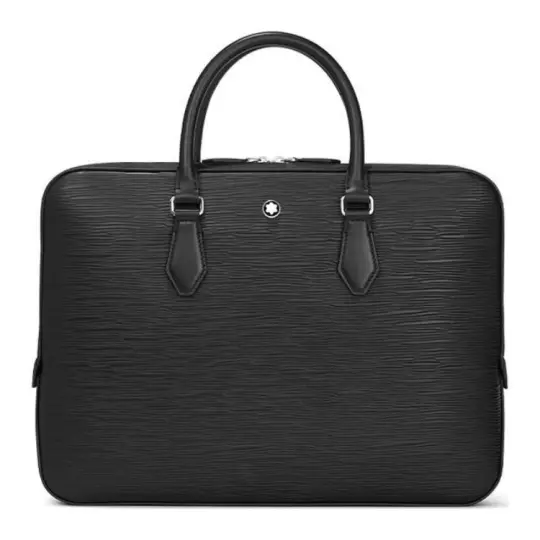 MONTBLANC Meisterstuck Cow Leather Handbag Briefcase Men's Black