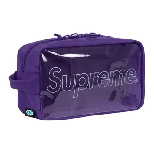 Supreme FW18 Nylon Toiletry Bag, Travel Storage Bag Unisex Purple