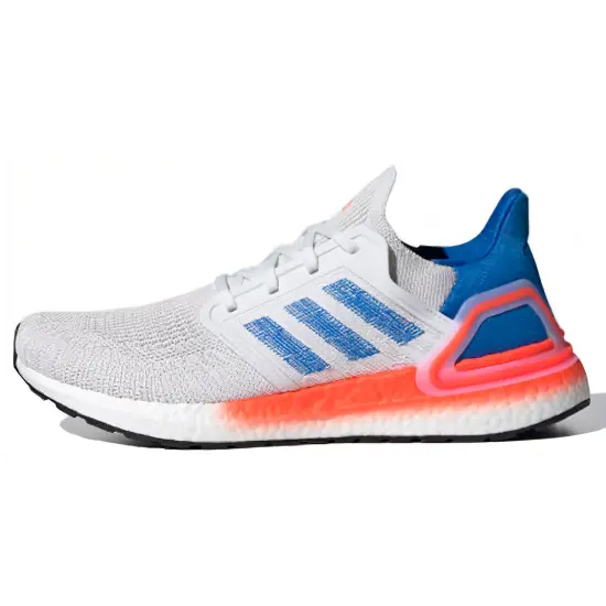 Adidas Ultra Boost 20 White Glory Blue Solar Red