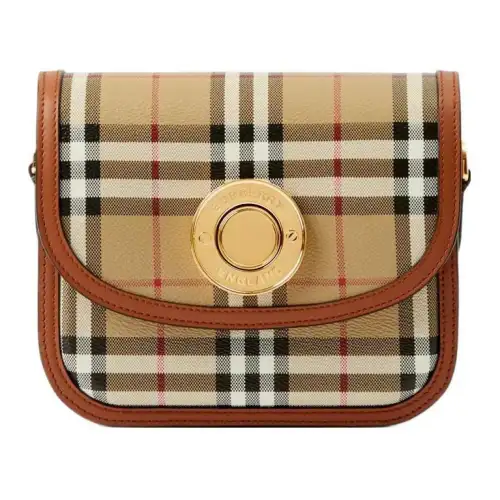 Burberry Elizabeth Leather Shoulder Bag, Crossbody Bag Small Women's Beige