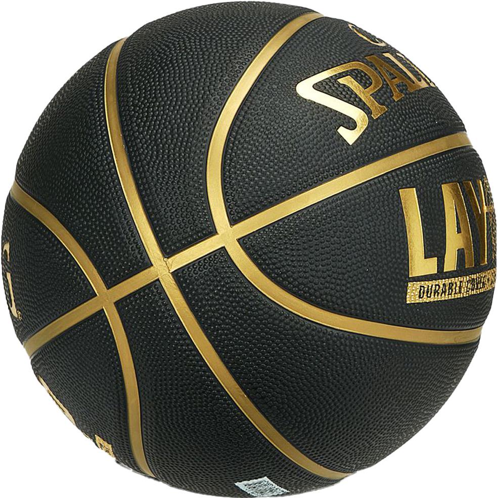 SPALDING Rubber Basketball Black Gold Size 7 Training Unisex