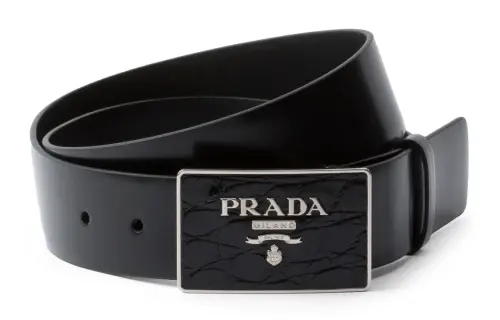 PRADA Saffiano Logo-print Belt