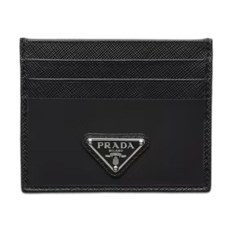 Мужской картхолдер Prada Saffiano (черный)