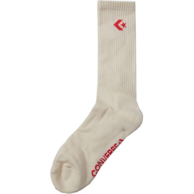 Converse Crew Socks Unisex 1 Pack Light Beige