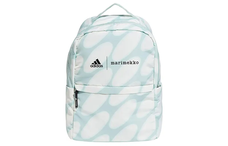 Adidas Zip Closure Polyester Backpack Regular Women's Green/White