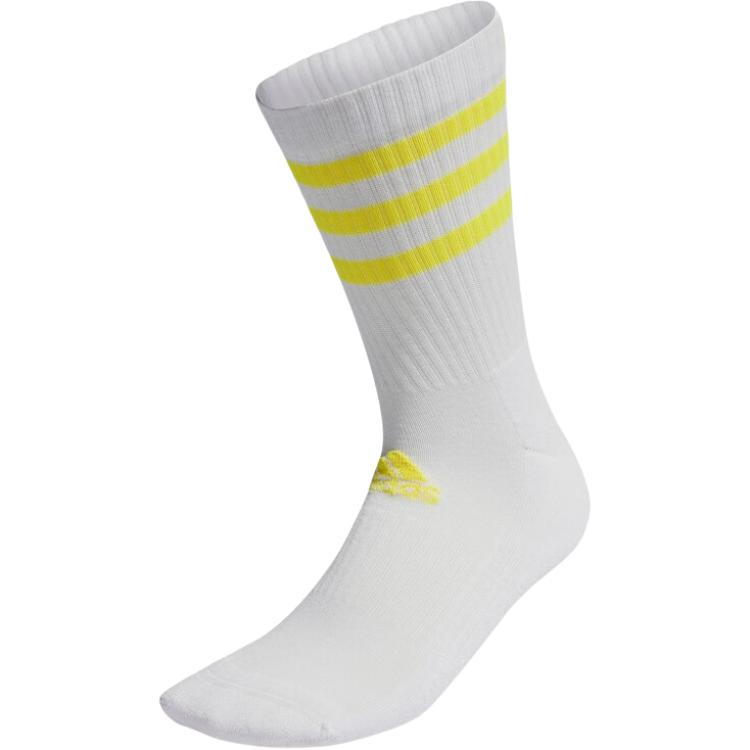 Adidas Knee High Socks Unisex 1 Pack White Yellow