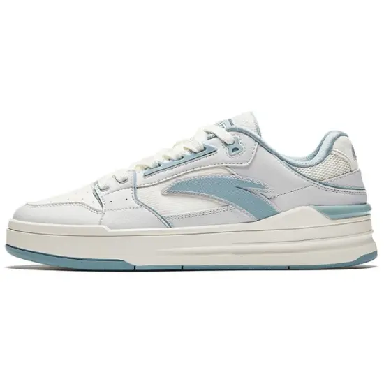 ANTA Street Play Series Skateboard Shoes Men Low-Top Sand Gray/Ivory White/Thin Blue