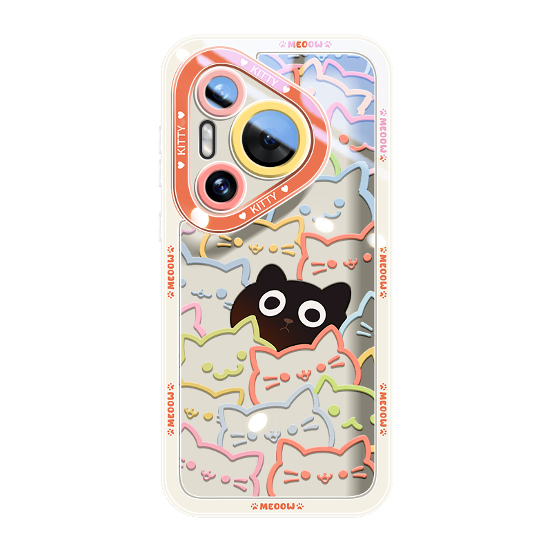 Taluoni Taloni silicone material, cute and fashionable, transparent and anti-fall, all-inclusive soft shell, mobile phone case, suitable for Huawei/HUAWE IPura70/Mate60/50/40/30/Ultra/pro series, trendy and cool