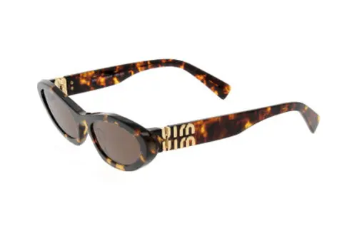 MIU MIU Irregular Shape Sunglasses Women's Tortoiseshell