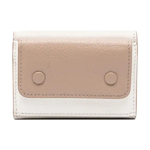 Maison Margiela Goatskin Wallet Women's White & Taupe
