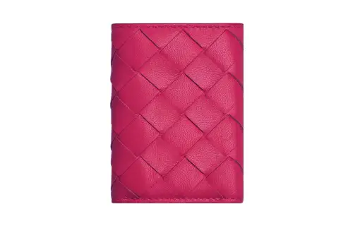 Bottega Veneta Sheepskin Wallet Small Women's Pink