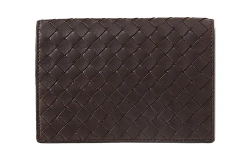 Bottega Veneta Sheepskin Card Holder, Wallet Men's Coffee