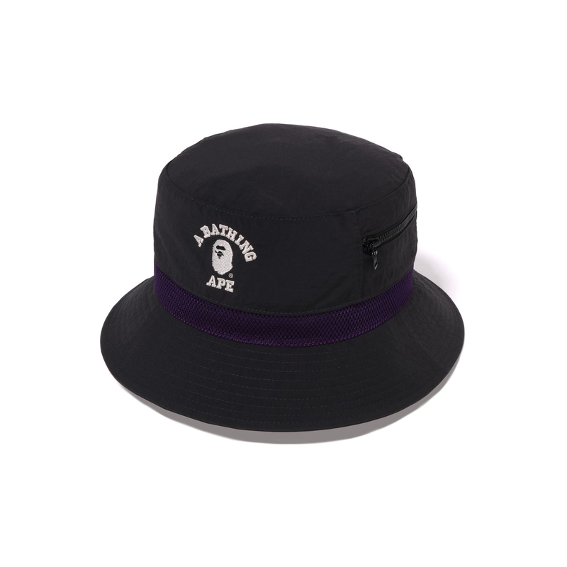Панама A BATHING APE Bucket Hat (черно-зеленая) — Черный BKX — фото 2