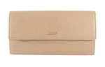 GUCCI Calfskin Clutch Wallet Women's Rose Beige/Light Blue