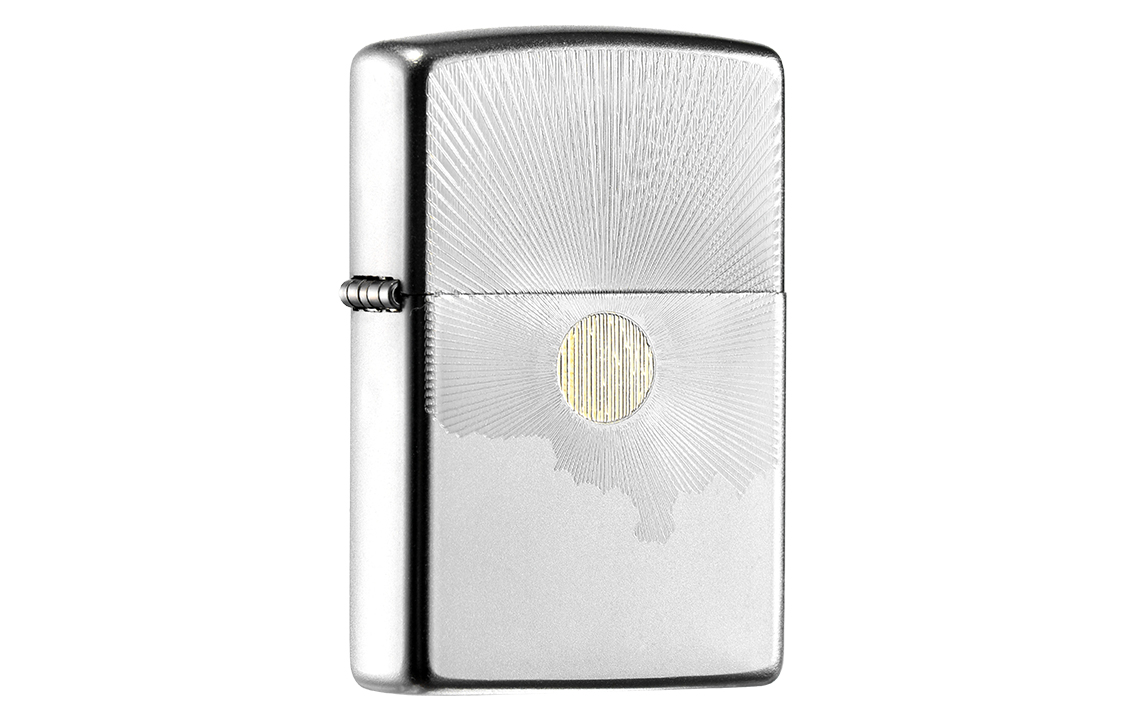 ZIPPO Popular series Satin chrome plating Love is like the rising sun Windproof kerosene lighter Gift box Free engraving Contact customer service for details