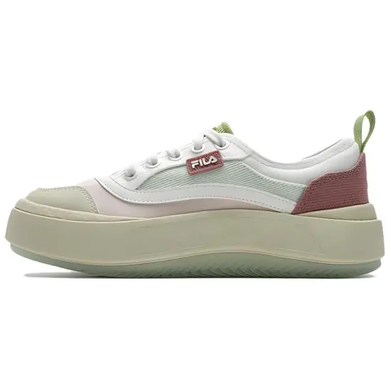 FILA JELLYFISH Canvas Shoes Women's Low-Top Pink Brown Green White