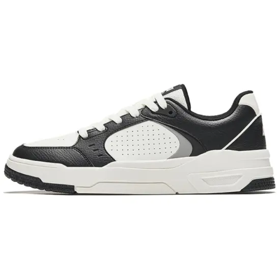 Anta 982GZ Durable Breathable Low-Top Skateboard Shoes Men's Black White
