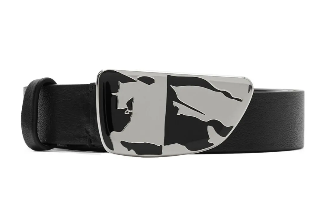 Burberry Minimalist Style Calfskin Leather Belts Men's Width 2.5CM