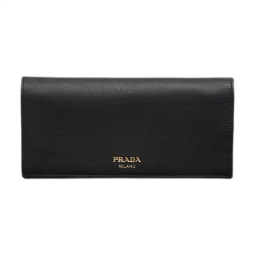 PRADA Leather Wallet Men's Black