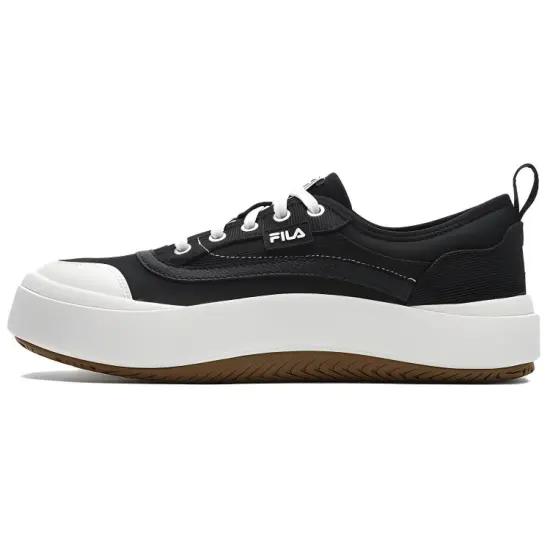 FILA JELLYFISH Canvas Shoes Men Low-Top Black White