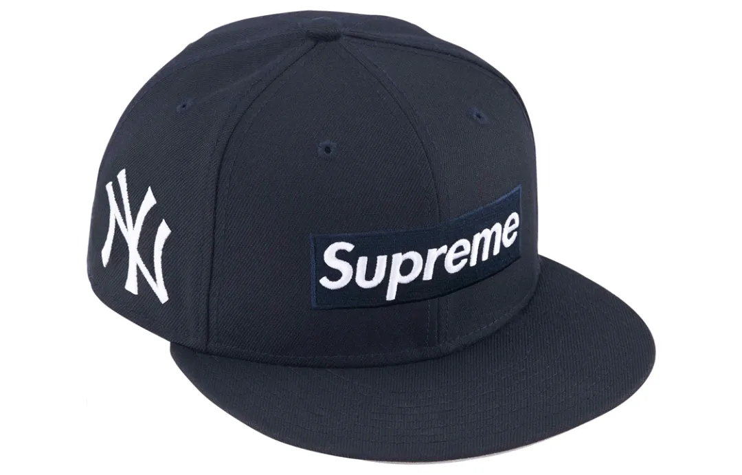 Supreme x New Era Baseball Caps Unisex Marine Blue