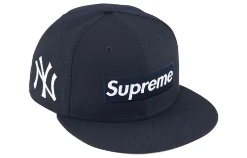 Supreme x New Era Baseball Caps Unisex Marine Blue