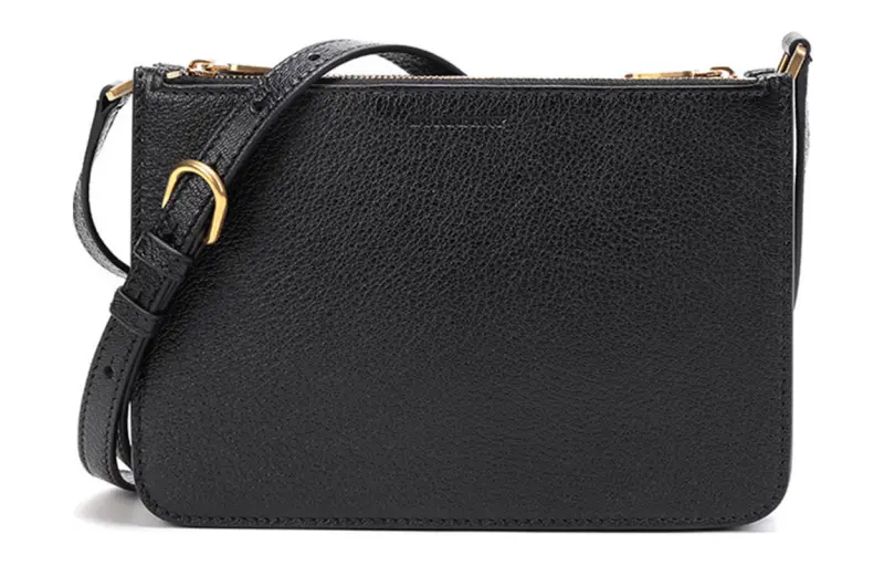 Burberry Leather Crossbody Bag, Shoulder Bag Women's Black Gold