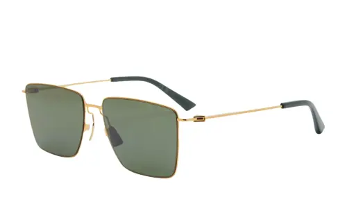 Bottega Veneta Irregular Shape Sunglasses Men's Gold