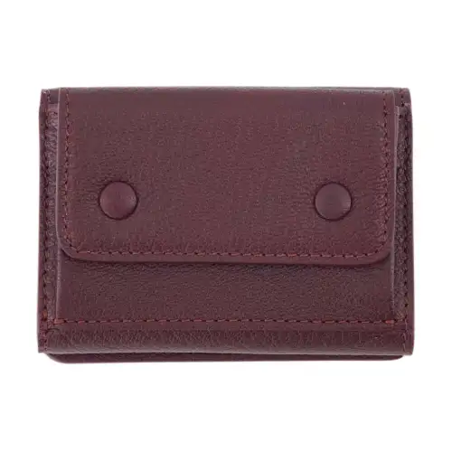 Maison Margiela Grain Leather Wallet Women's Merlot