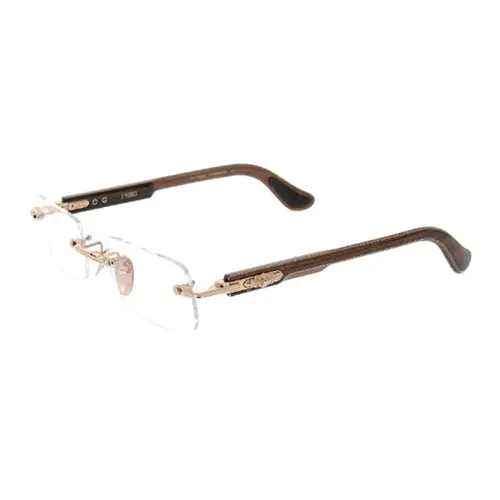 Chrome Hearts Irregular Shape Eyeglass Frames Women's Brown