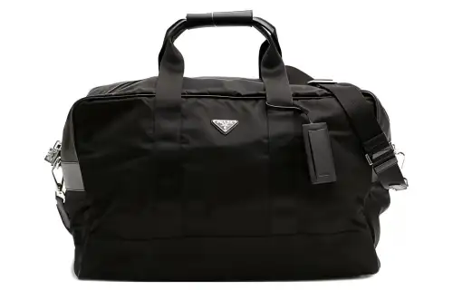 PRADA Polyester Handbag, Shoulder Bag, Crossbody Bag, Travel Bag Men's Black