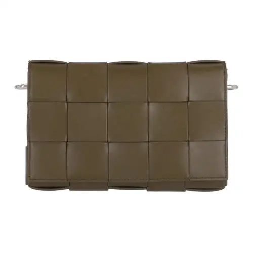 Bottega Veneta Leather Crossbody Bag, Shoulder Bag Men's Green