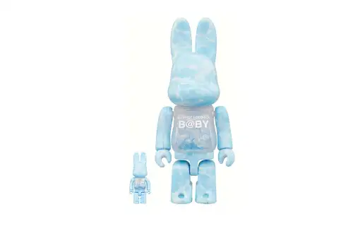 BE@RBRICK 400%100% R@BBRICK MY FIRST B@BY WATER CREST Ver. Blue Trendy Doll 8cm,32cm