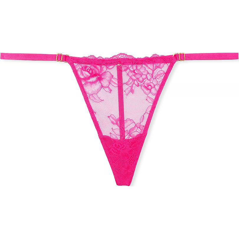 Женские трусы Victoria's Secret Lace V-String (розовые)