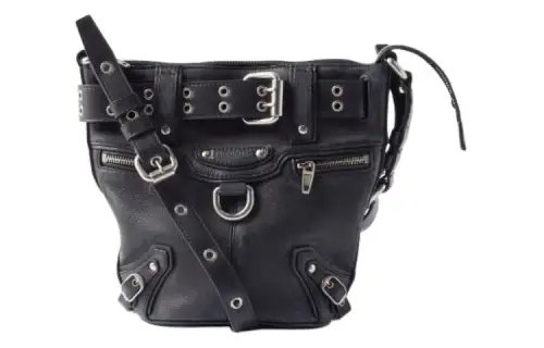 Balenciaga Cow Leather Bucket Bag, Shoulder Bag, Crossbody Bag Extra Small Women's Black