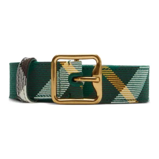 Burberry check-pattern buckled belt