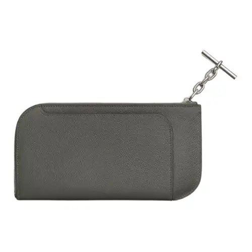 HERMES Strap Evercolor Calfskin Cell Phone Pouch Women's 0L Grismeyer Rain Cloud Gray