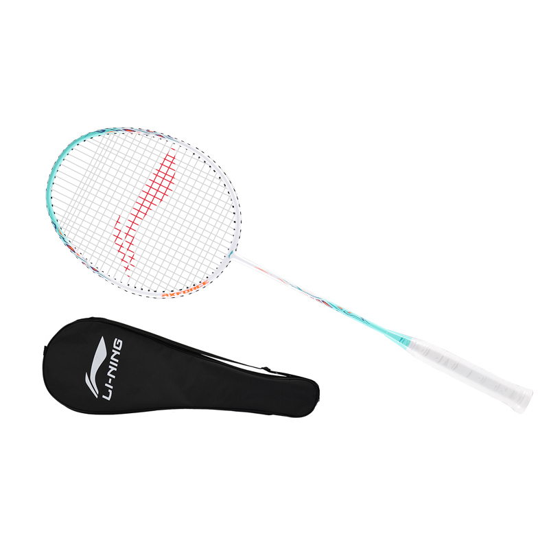 Li Ning Thunder 9 Carbon Aluminum Badminton Rackets Entry level Strung Cyan Teal Green
