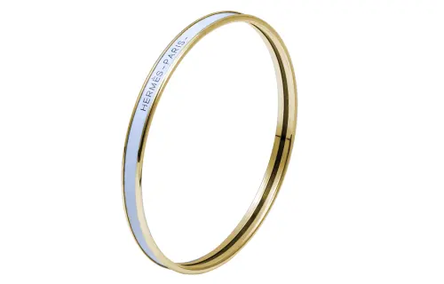 HERMES Enamel Bangles Women's Blue