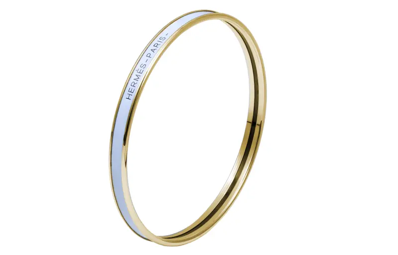 HERMES Enamel Bangles Women's Blue