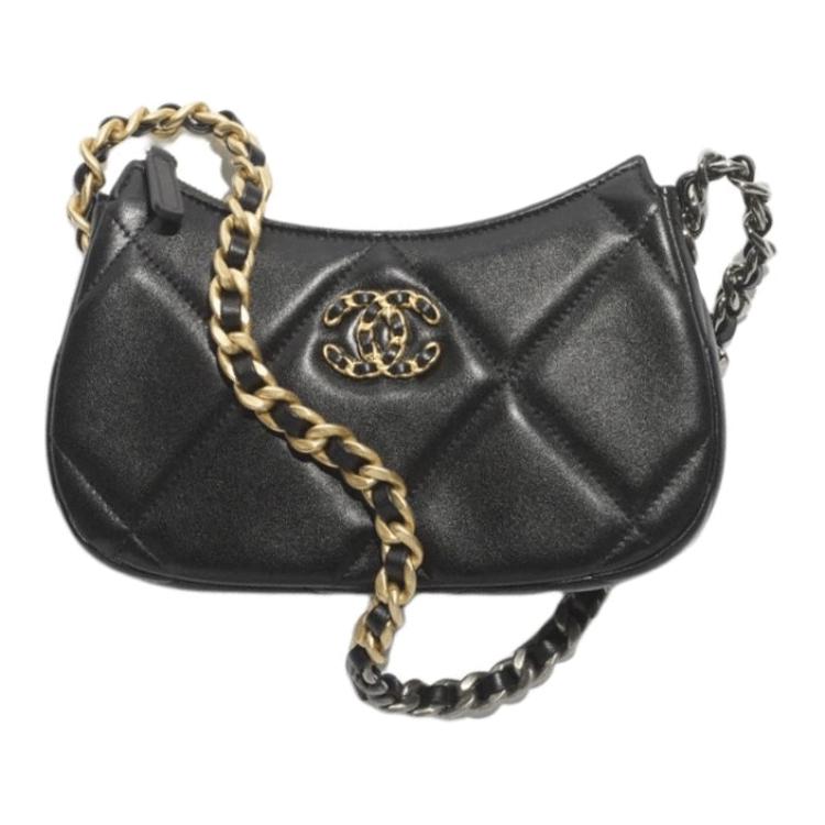 CHANEL Bright Color Lambskin Crossbody Bag, Shoulder Bag Unisex Black