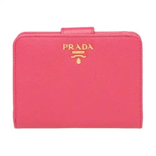 PRADA Calfskin Wallet Small Unisex Pink