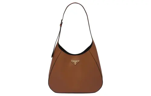 PRADA Leather Handbag, Shoulder Bag Women's Brown