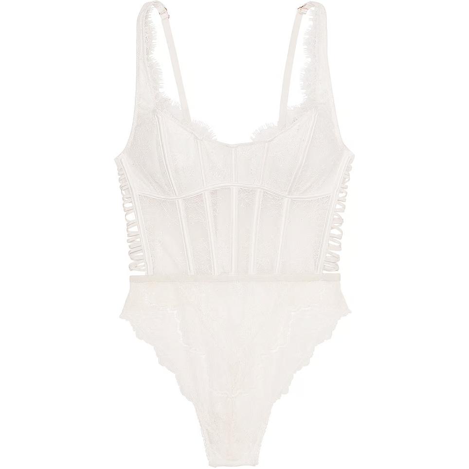 Женское боди Victoria's Secret VERYSEXY Dream Angels Wicked Corset Teddy (белое)