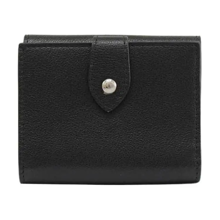 Burberry Leather Card Holder Wallet Regular Women's Black