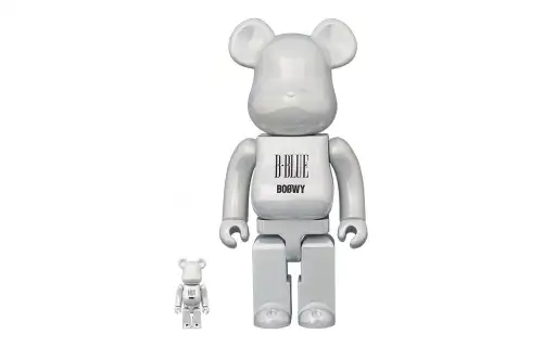 BE@RBRICK BOOWY B·BLUE white electroplated trendy doll