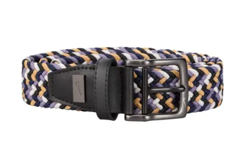 Nike Swoosh Logo, Pin Buckle Polypropylene, Rubber, Leather Belts Men's Multicolor Width 3.8CM