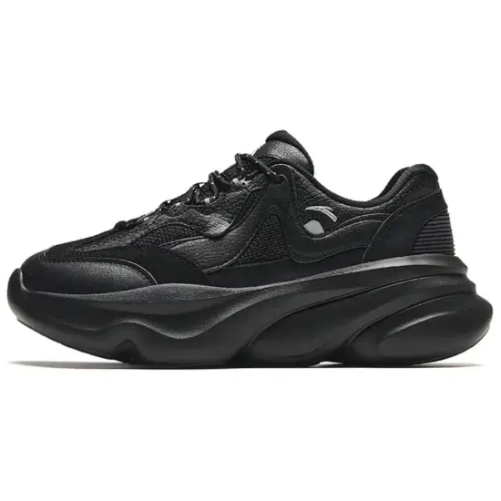 ANTA Chunky Sneakers Women's Low-Top Black/Versatile Black